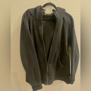 Black Lululemon zip up jacket with hood in size 18